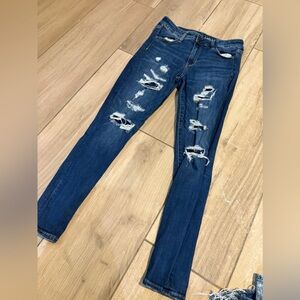 American Eagle Outfitters Ripped Dark Blue Jeggings